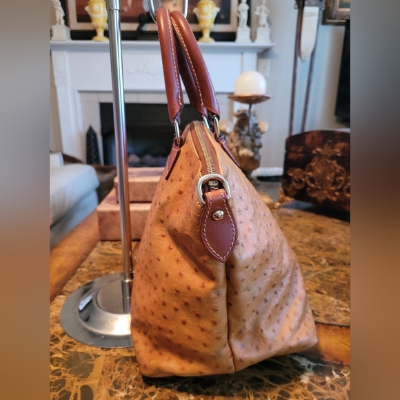 Dooney & Bourke Ostrich embossed leather bag - Picture 3 of 12
